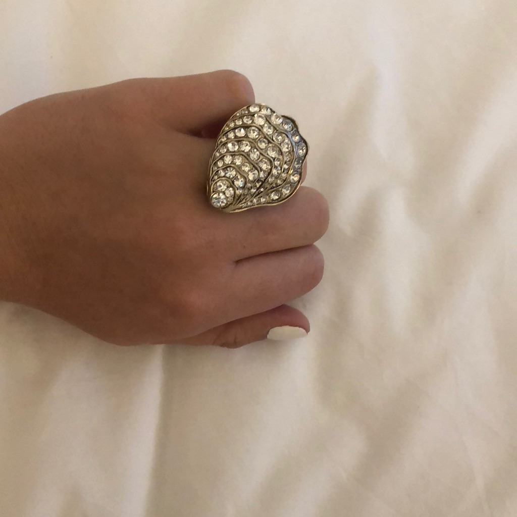 Sequin Diamond Shell Ring